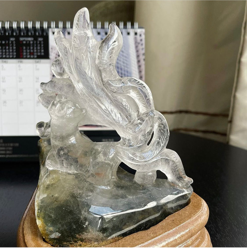 Thumbnail: 水晶立體雕 • 綠幽靈九尾狐