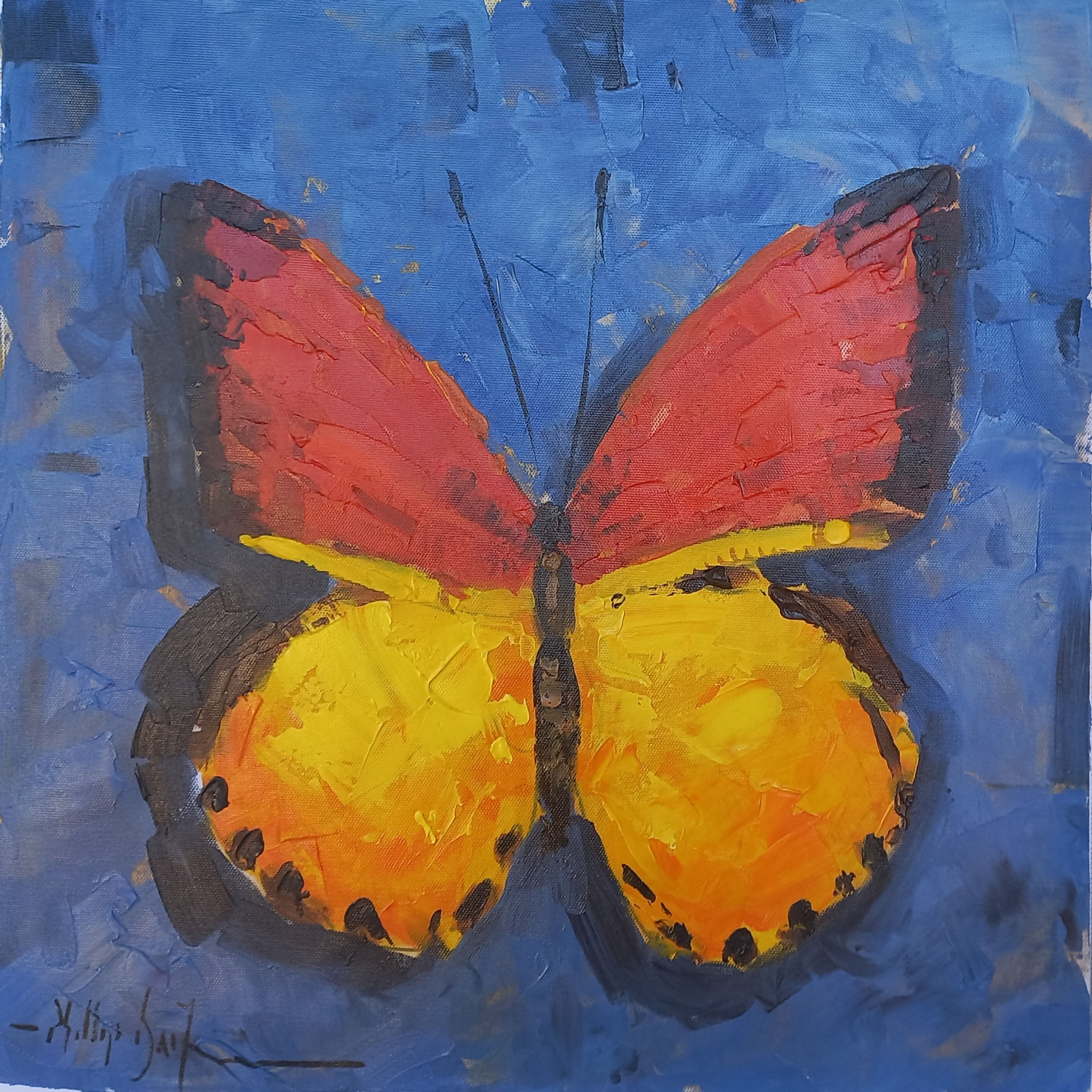 Butterfly painting 40x40cm