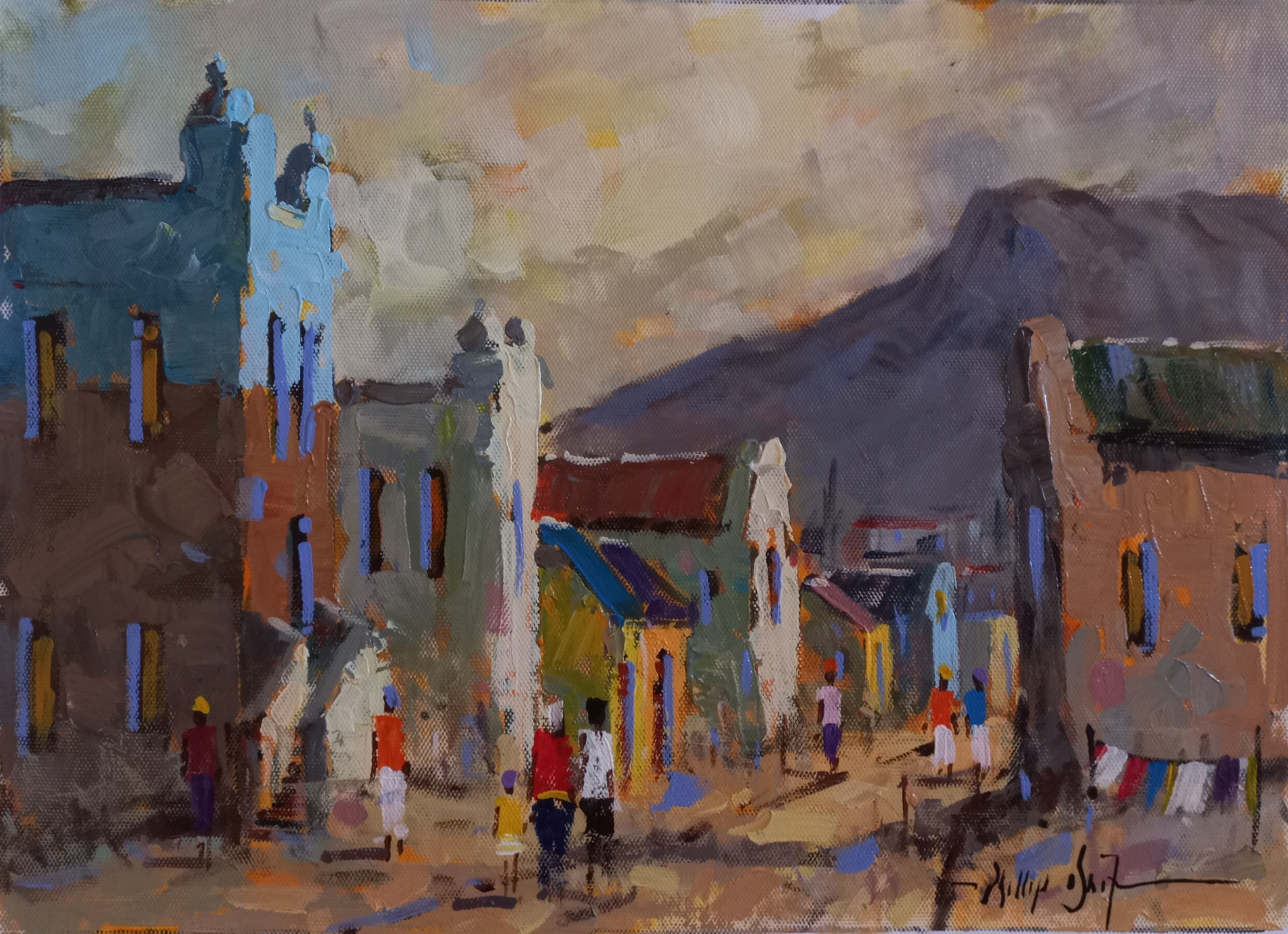 District 6 Oil Painting 25x35cm