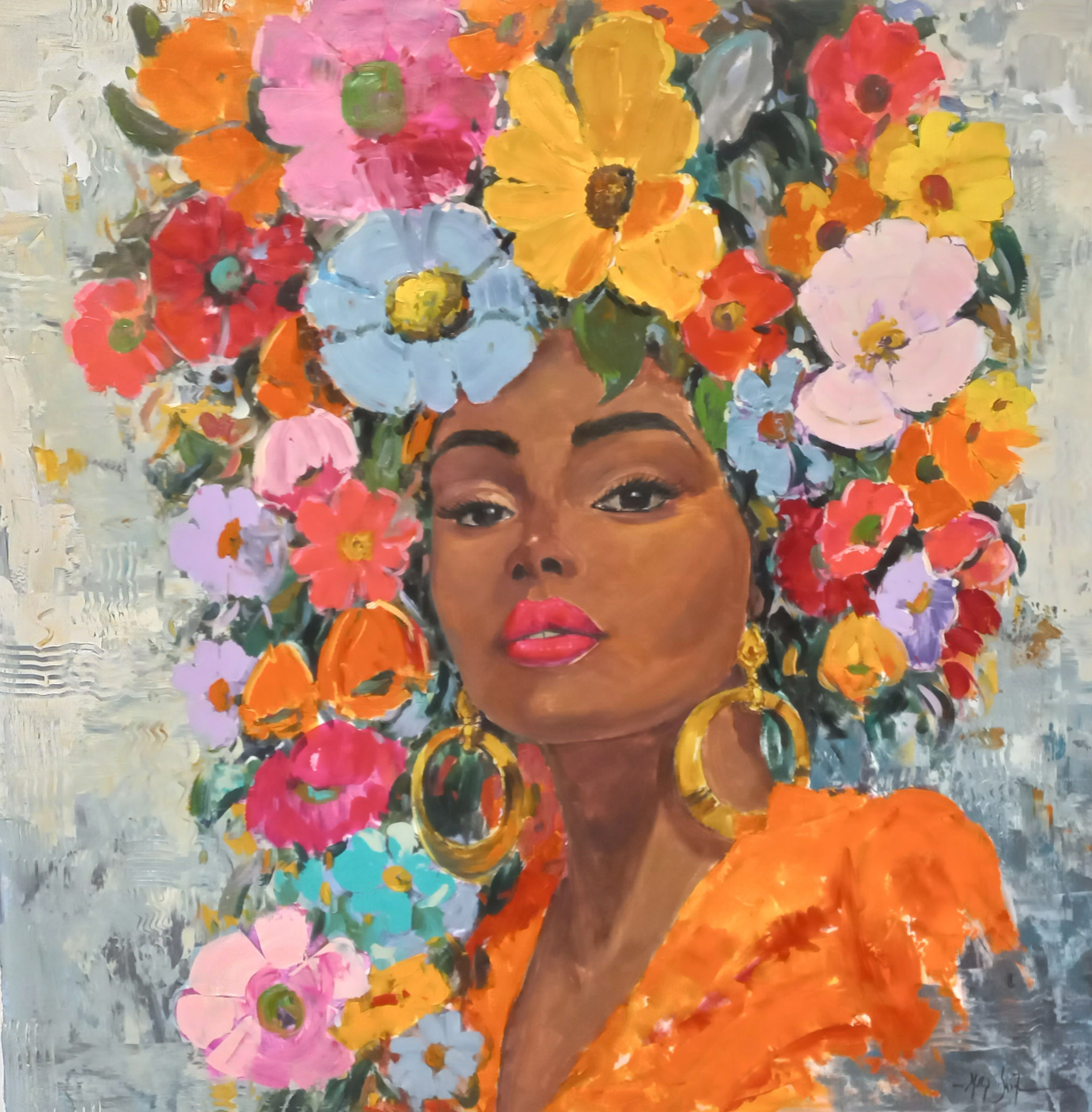 African woman 1.2x1.2m