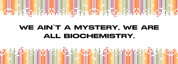 We ain't a mystery, we are all biochemistry