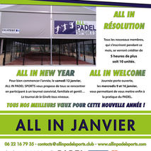 Et un bon programme pour le mois de janvier