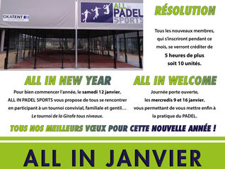 Et un bon programme pour le mois de janvier