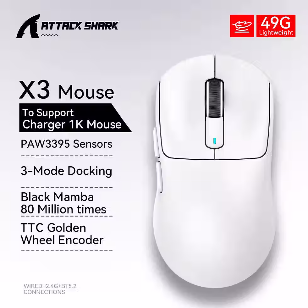 Thumbnail: Attack Shark  X3Pro X3 Wireless Mouse Lightweight PAW3395 26000dpi Tri-Mode Conn