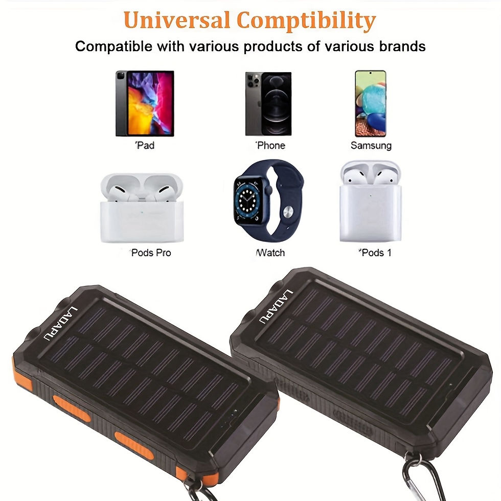 Thumbnail: Solar Power Bank 80000mAh Portable Charging Poverbank External Battery Charger S
