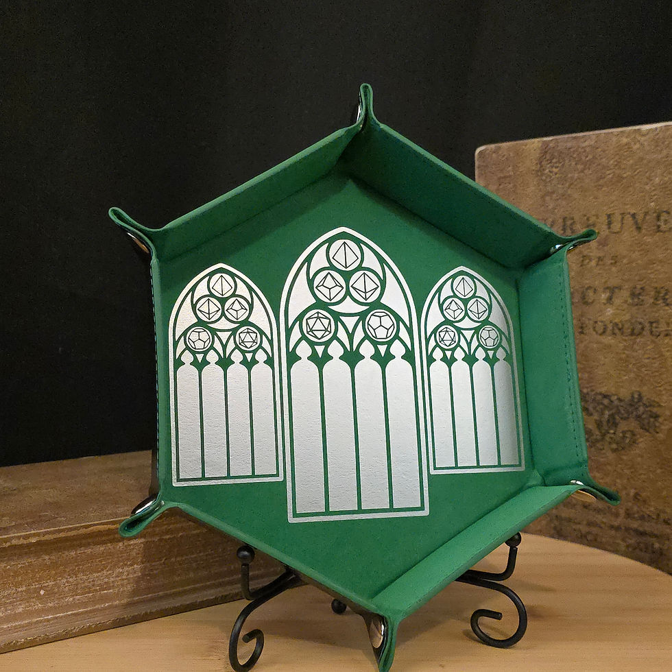 Piste à dés "Que ton règne vienne" Argenté /Vert