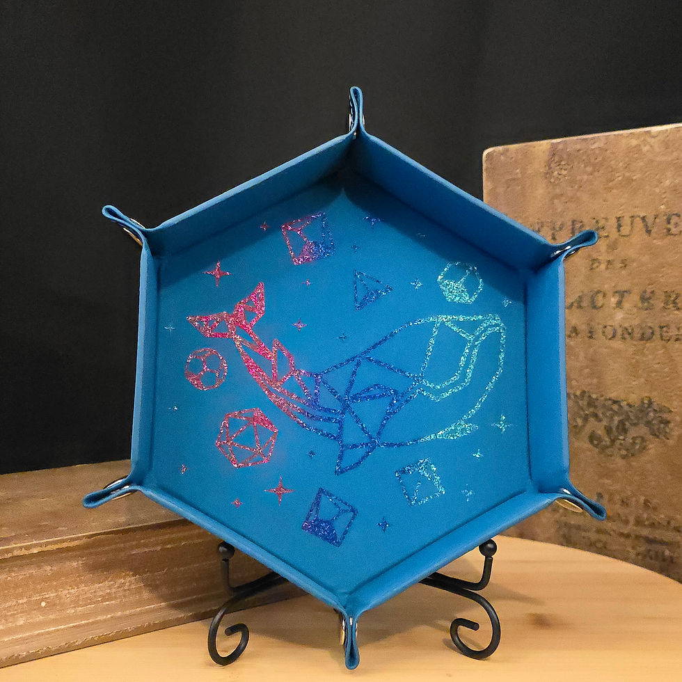 Piste à dés "Baleine cosmique 2.0" Multicolores/Bleu ciel