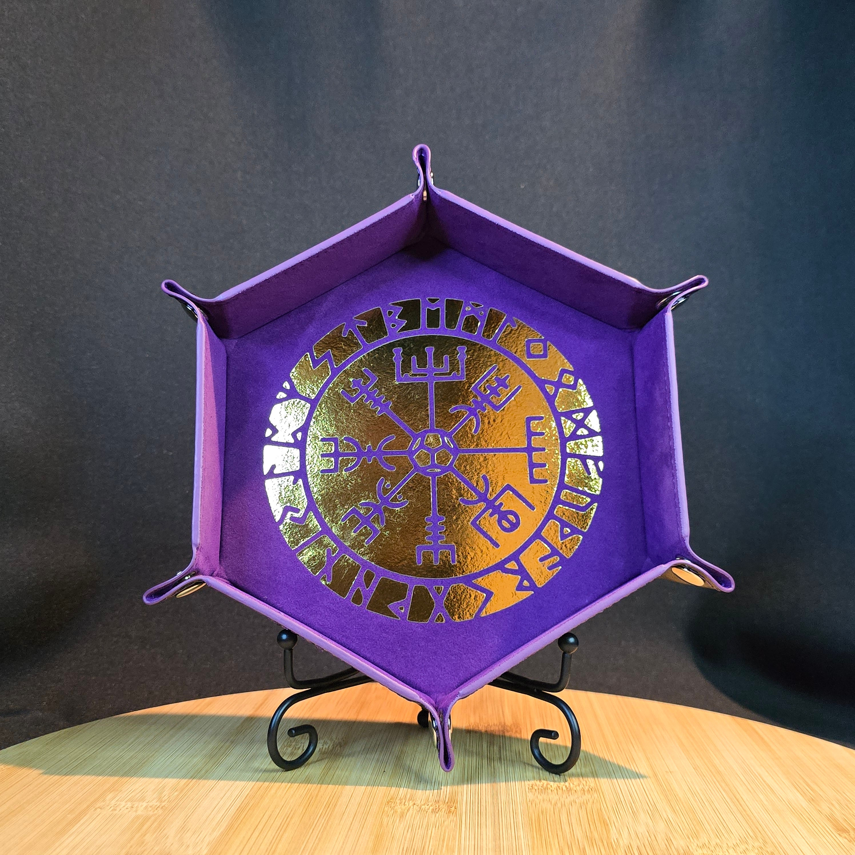 Piste à dés "Aegishjalmur" Doré miroir/ Violet