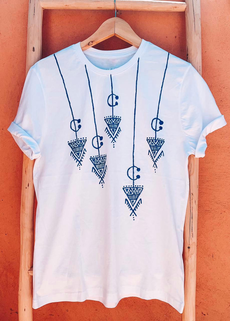 Thumbnail: Hand-painted Amazigh symbol T-shirt | Amazigh tattoos | Berber T-shirt l Berber symbol T-shirt