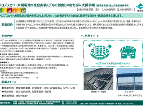 ペロブスカイト太陽電池の社会実装モデルの創出に向けた導入支援事業【令和8年度】
