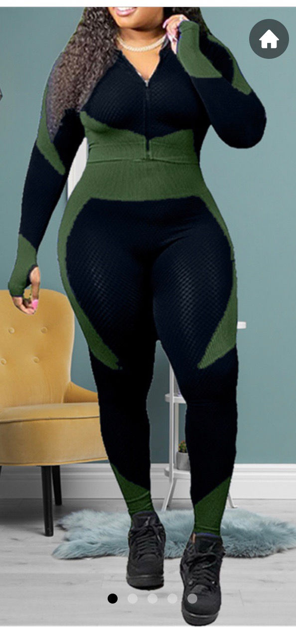 Thumbnail: PLUS SIZE Women's 2 Piece Tracksuit Workout Outfits