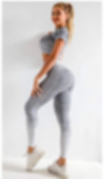Thumbnail: Women’s Workout Set 2 Piece Tracksuit Shortsleeves 