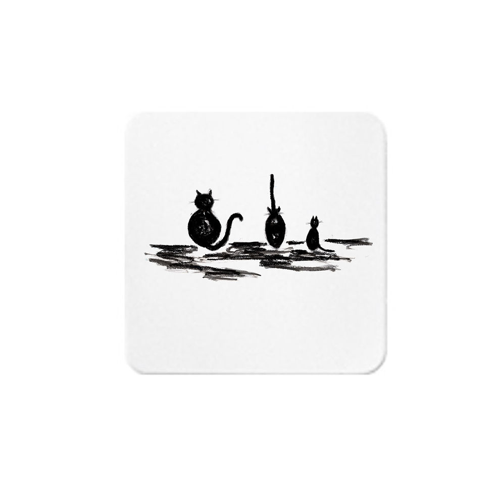 Thumbnail: Sous-verres - Liens félinement fusionnels