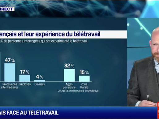 Saegus intervient sur le plateau BFM Business – Les Français·es et le télétravail