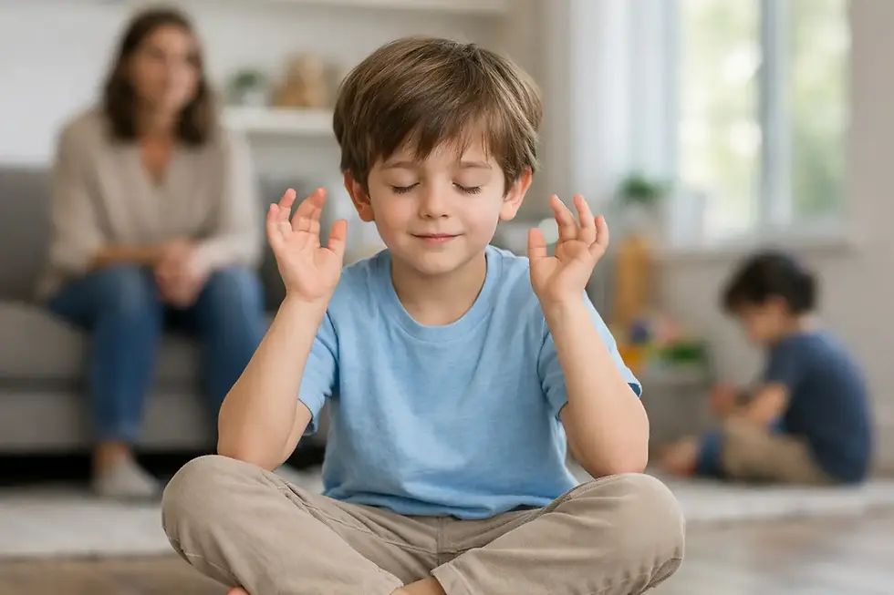 Child with autism stimming
