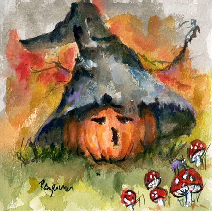 2125 Pumpkin in Witch Hat