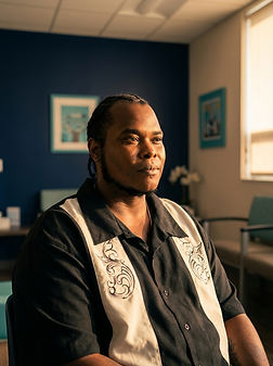 Client face giving a testimonial on how CRC counseled losing 100 pounds