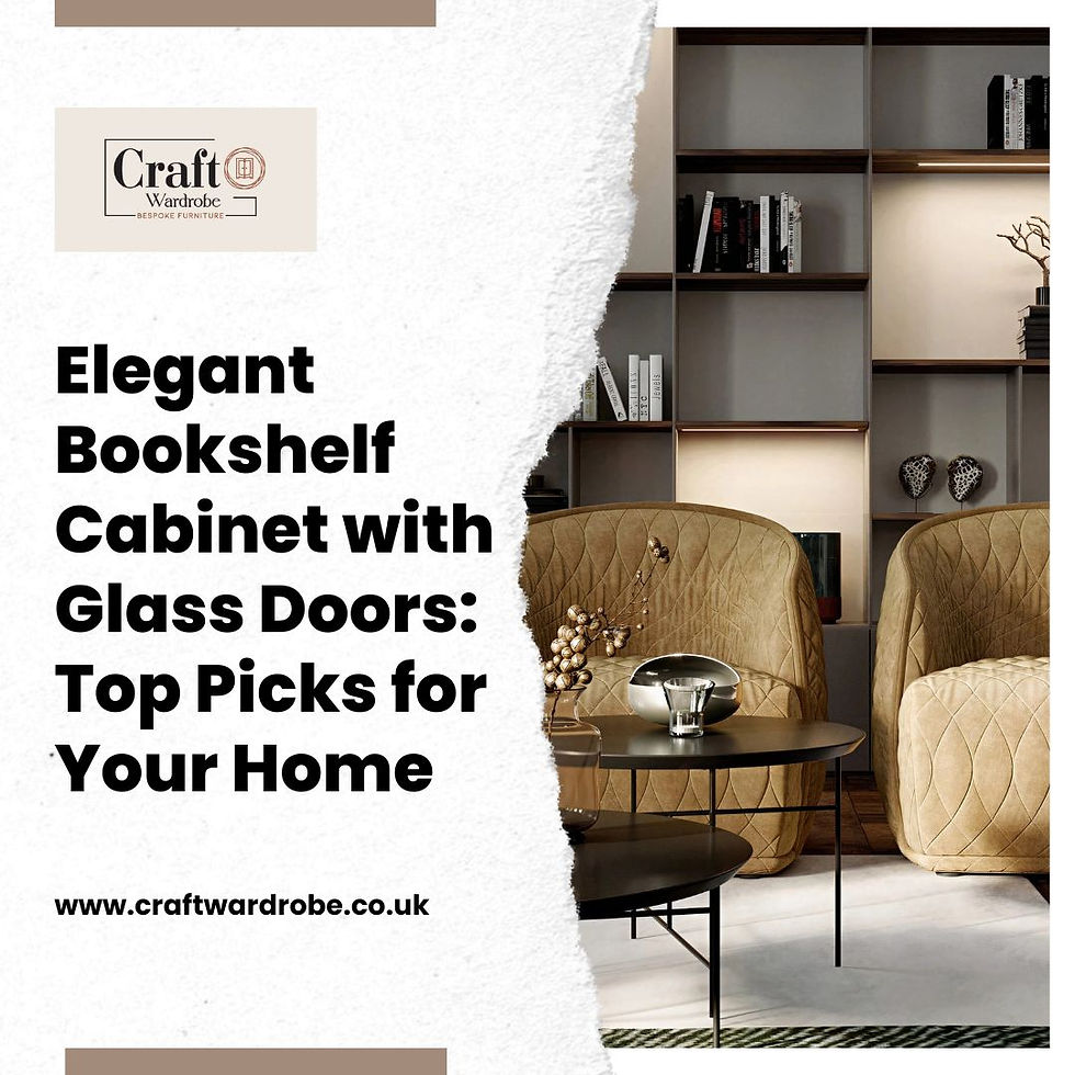 bookshelf cabinet with glass doors