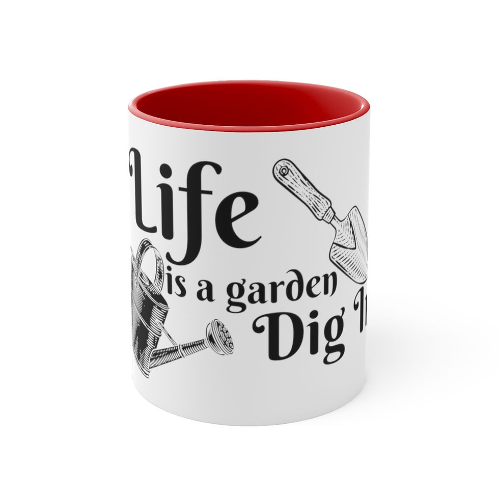 Thumbnail: Life is Garden Two-Tone Coffee Mug - 11oz