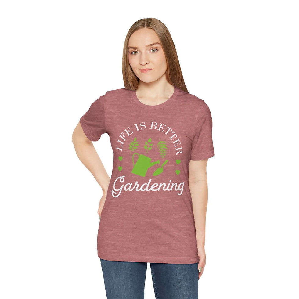 Thumbnail: Unisex Life Is Better Gardening Tee