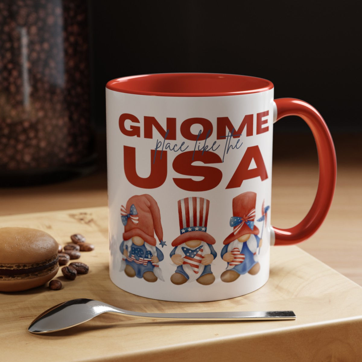"Gnome Place Like the USA" Patriotic Coffee Mug (11oz)