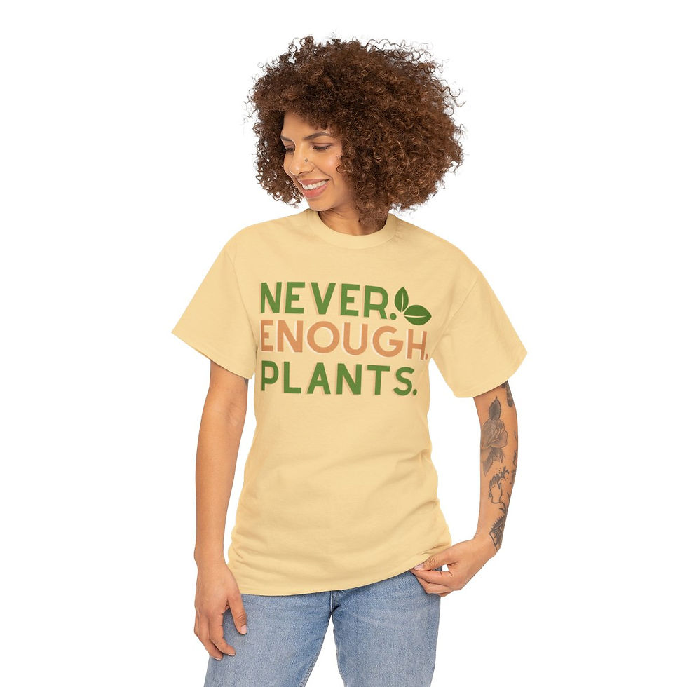 Thumbnail: Never. Enough. Plants. Unisex Heavy Cotton Tee