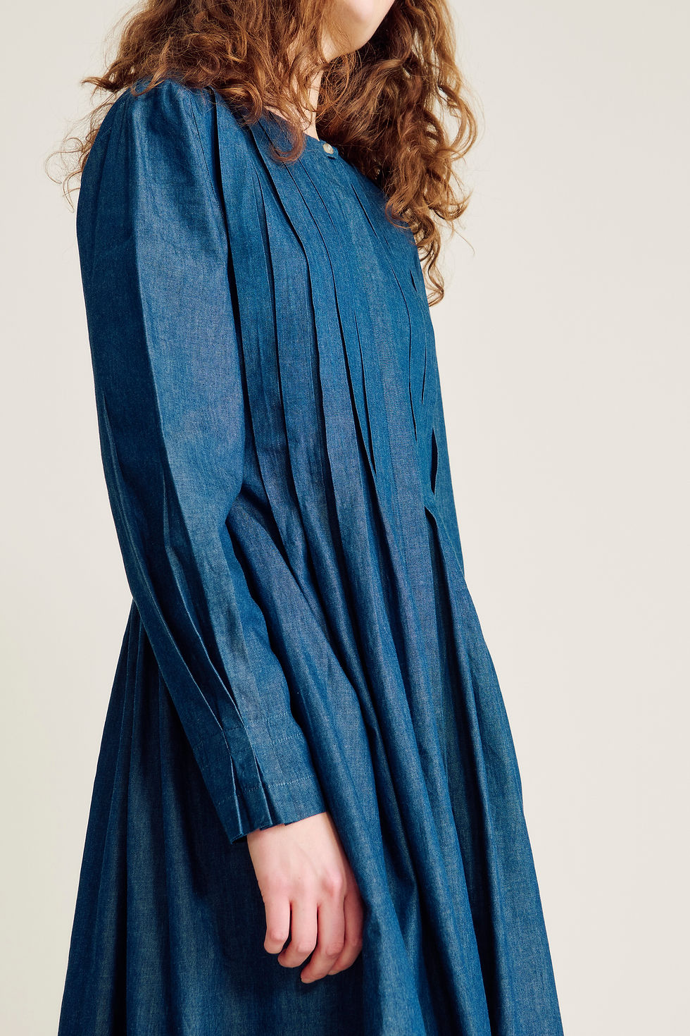 Thumbnail: Nevada Dress - Desaturated Denim