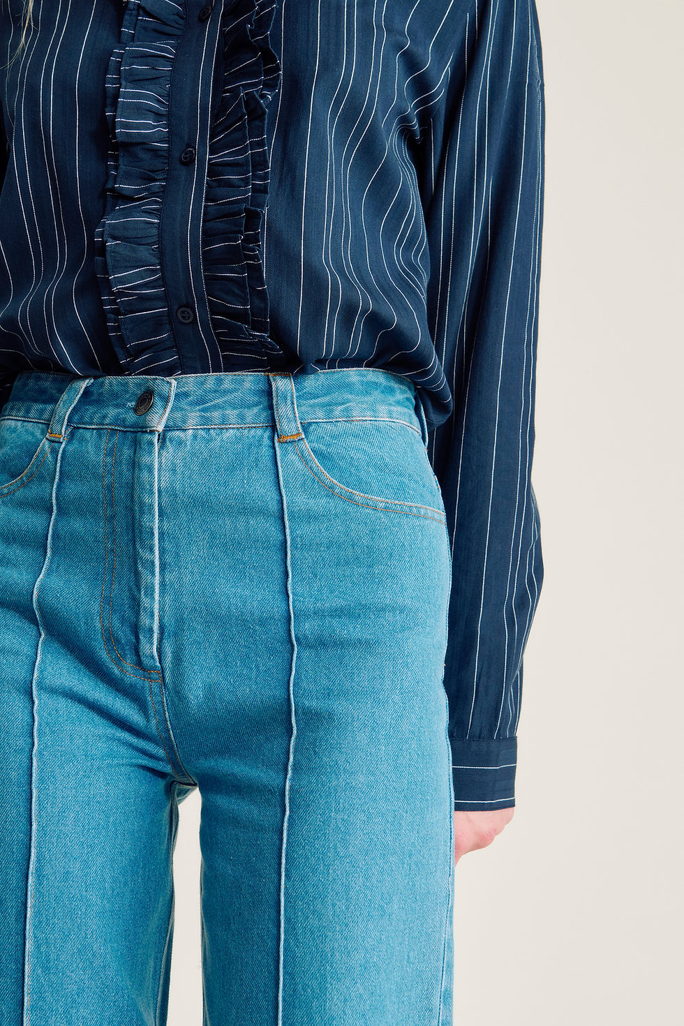 Thumbnail: Delson Pants - Medium Washed Denim