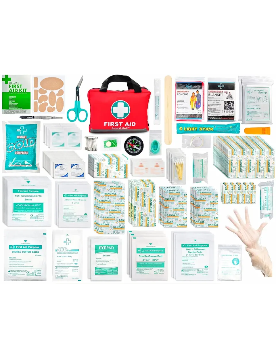 Miniature : Contenu de la trousse étalé au sol permettant de voir en détail