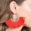 Thumbnail: Red Hoop Tassel Earring