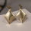 Thumbnail: Gold & Silver Laser Cut Stainless Steel Kite Shape Earrings