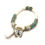 Thumbnail: White & Turquoise Bangle Bracelet with Butterfly attachment