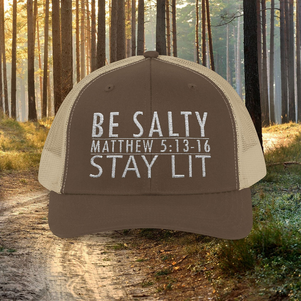 Thumbnail: Be Salty Stay Lit Matthew 5:13-16 Snapback Trucker Cap