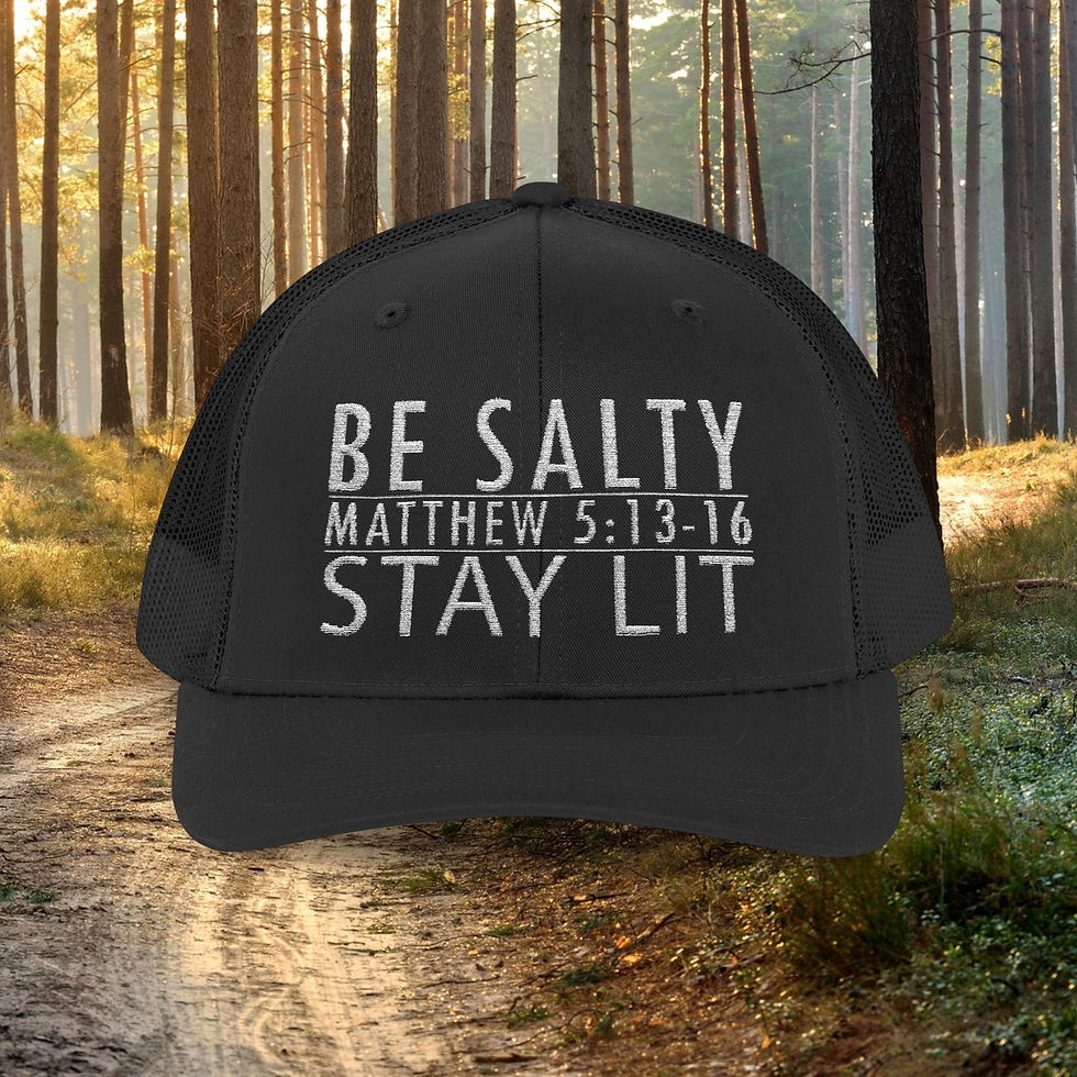 Thumbnail: Be Salty Stay Lit Matthew 5:13-16 Snapback Trucker Cap