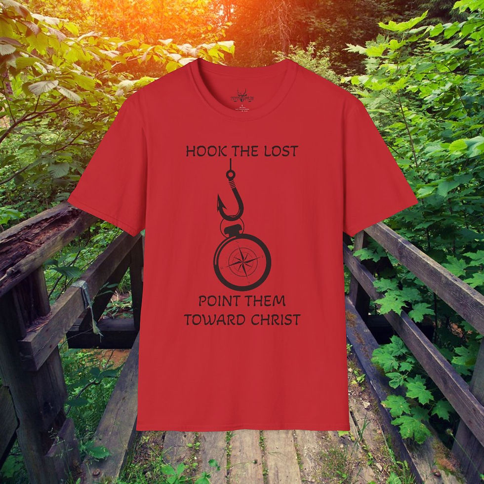 Thumbnail: Hook The Lost, Point Them Toward Christ - T-Shirt