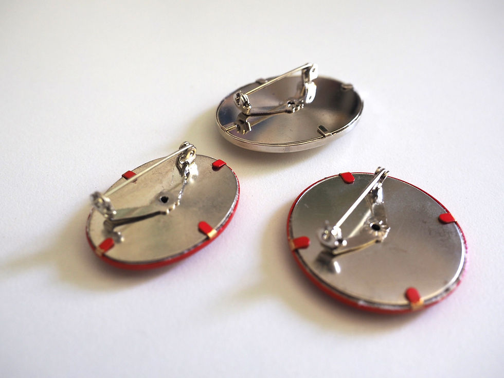 Thumbnail: Hand embroidered lighthouse brooch
