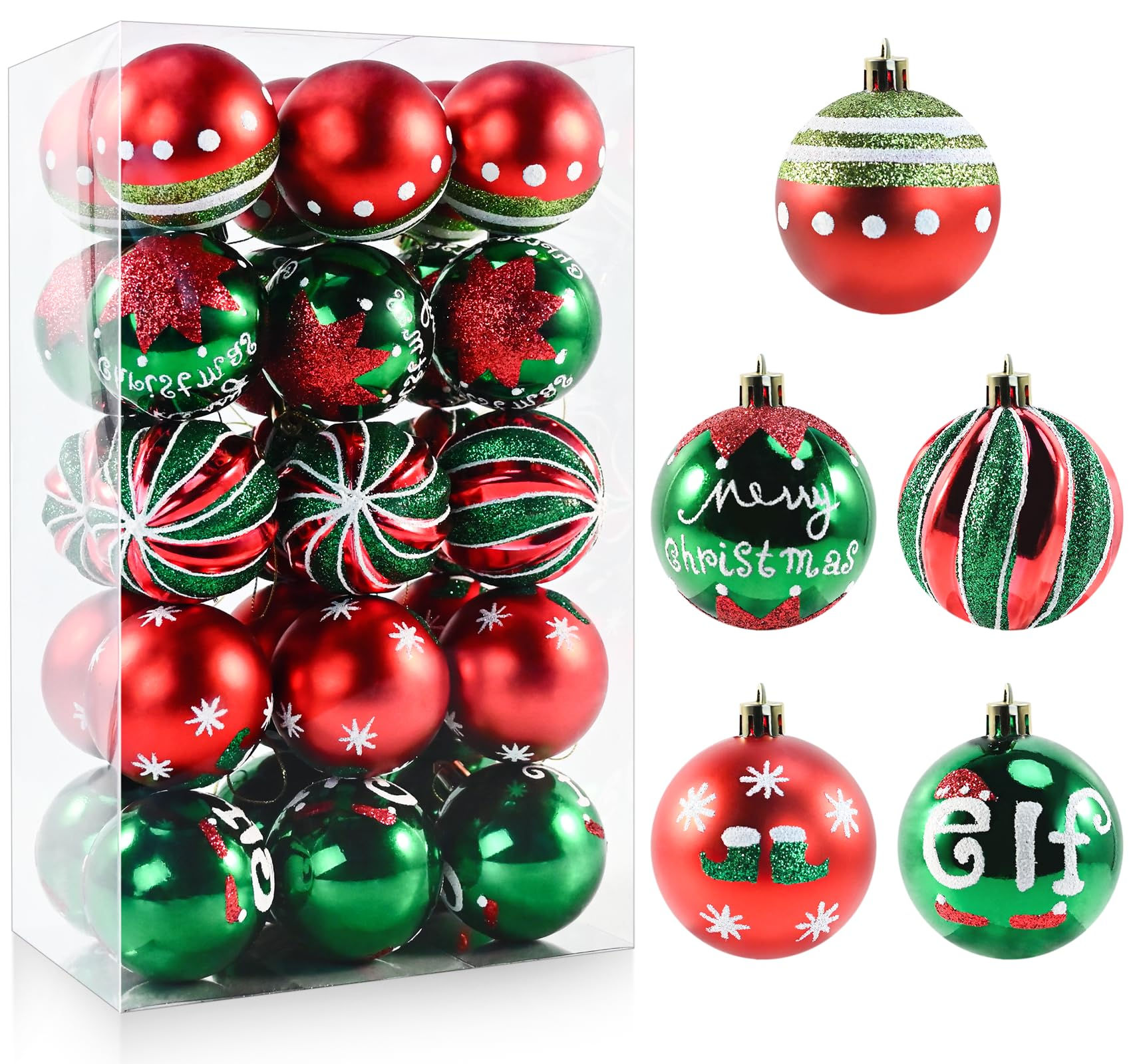 30PCS Christmas Ball Ornaments