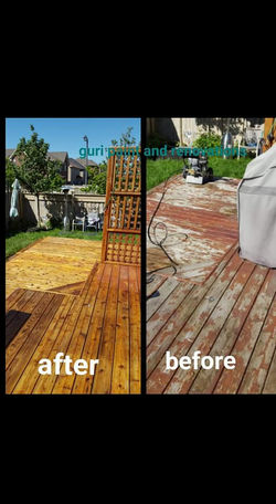 Before & After - Deck Power Wash