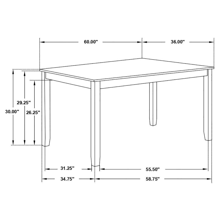 Thumbnail: Fortress 7-piece Rectangular Dining Set Vintage Vanilla