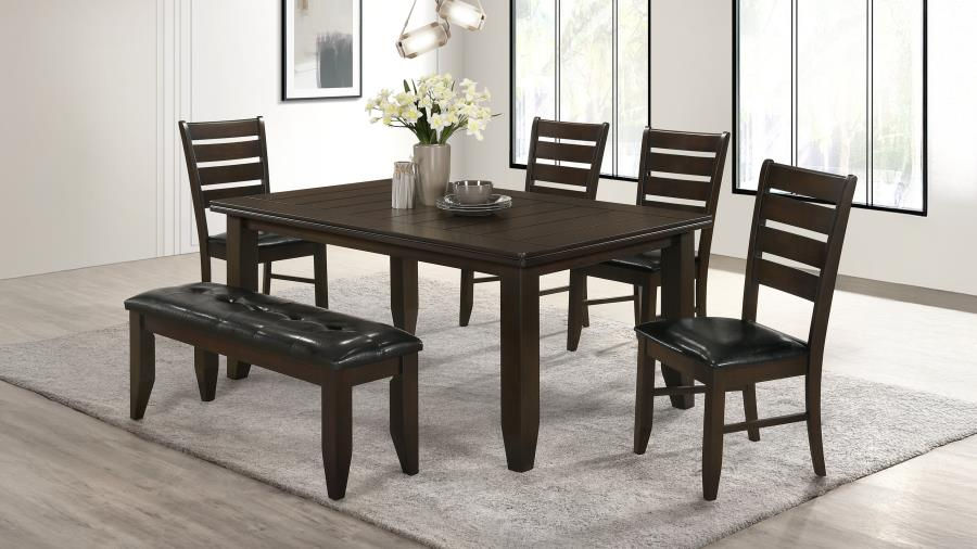 Guillen 5-piece Rectangular Dining Table Set Cappuccino