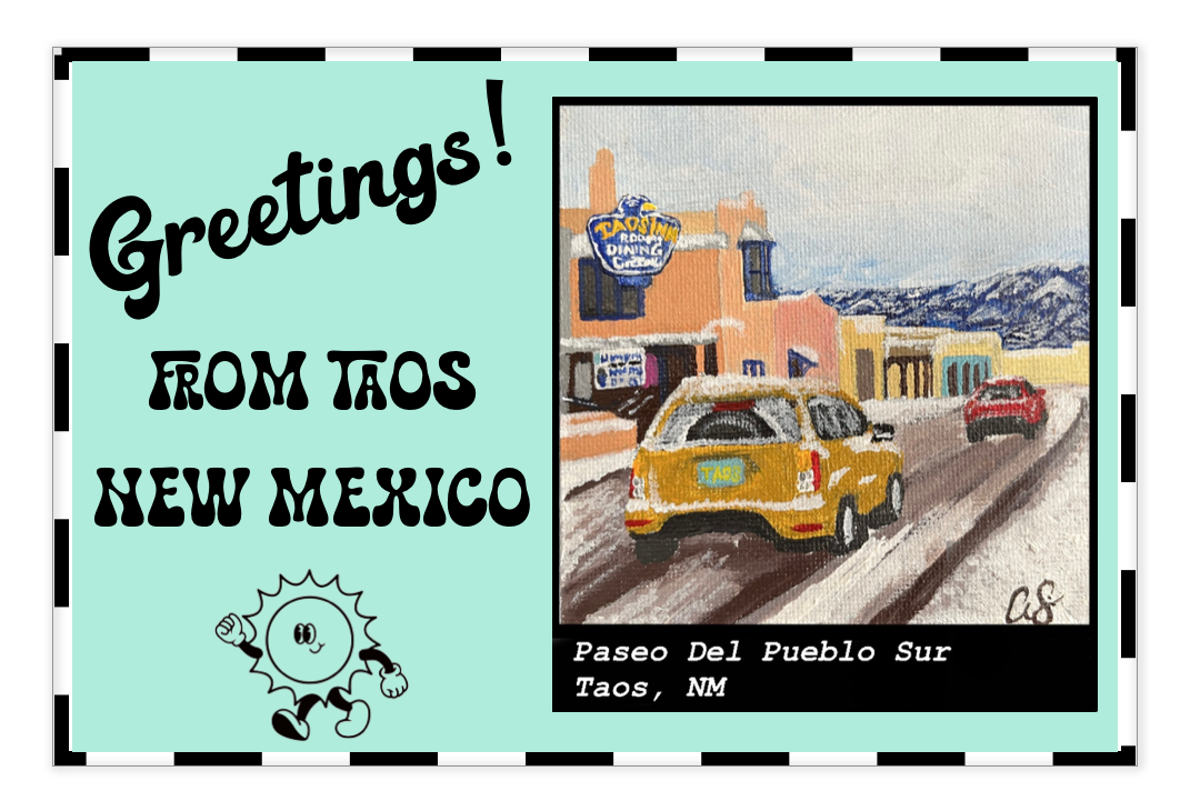 Retro Taos NM Post Card