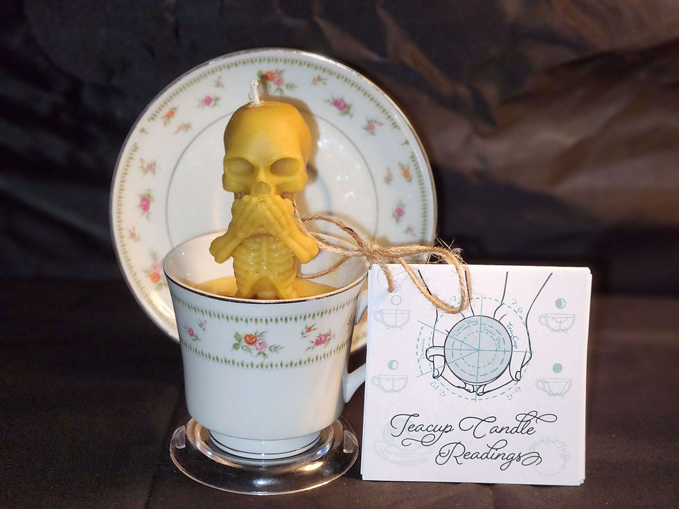 Thumbnail: Speak No Evil Teacup Candle with Fortune Telling Experience 