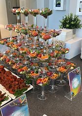 garden salad martini cups for Sunlifes Caribbean social event