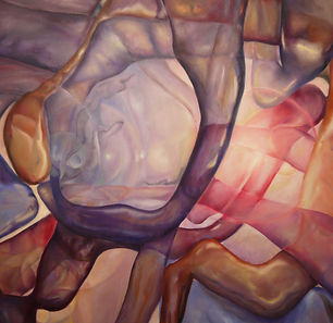 A Tokyo rail-map inspired work made after the Tohoku quake, reflecting Tokyo’s vulnerability and a sense of underlying fear.