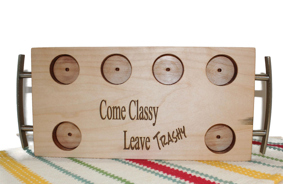 Thumbnail: SHOT GLASSED SERVING BOARD ENGRAVED, FUNNY SHOT TRAY SET, TEQUILA SHOT F