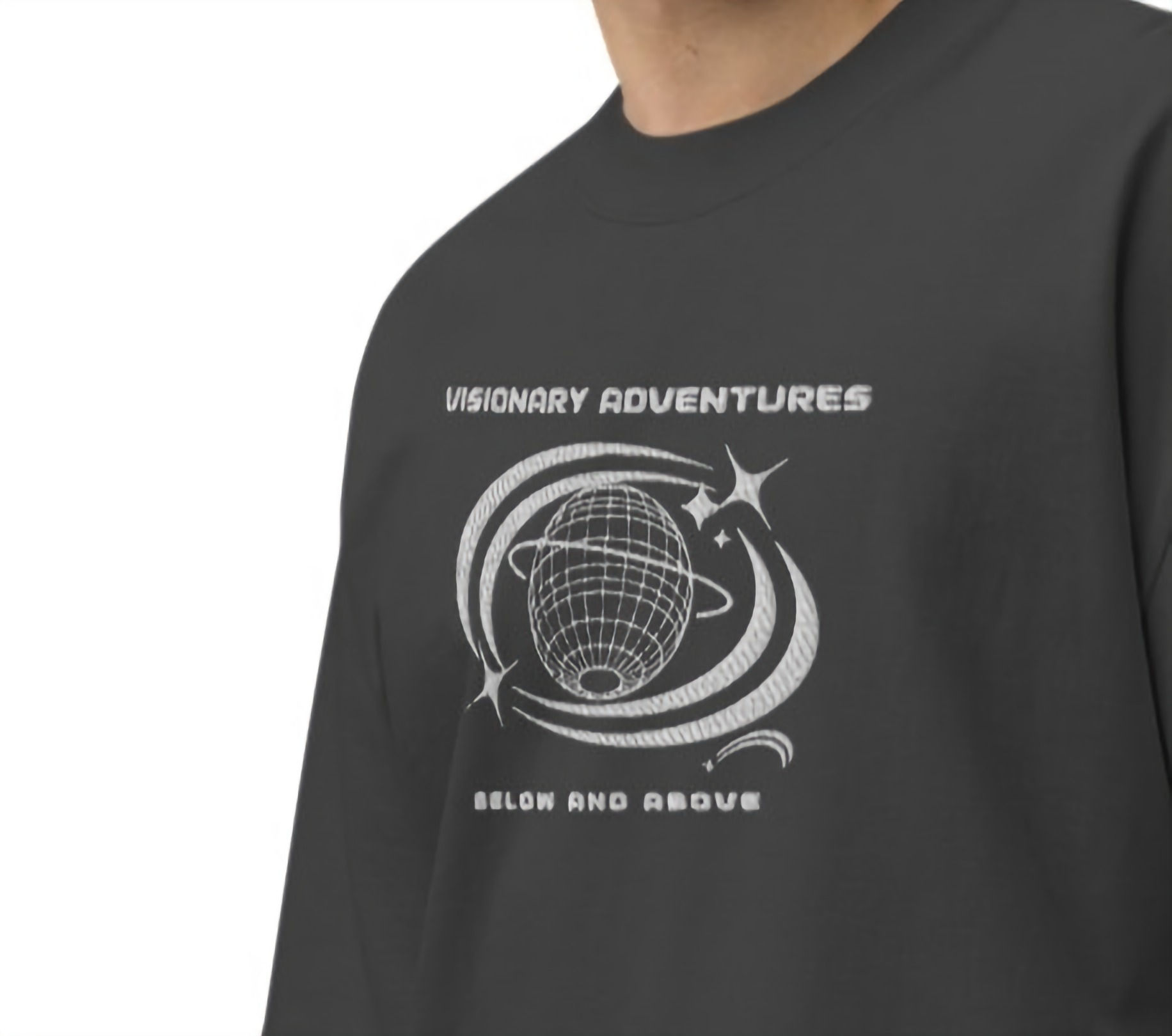 "Visionary adventures" Oversized embroider t-shirt