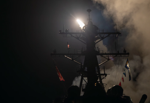 USS Gravely (DDG-107) launches a Tomahawk Land Attack Missile in response to increased Iranian-backed Houthi activity in the Red Sea on Jan. 11, 2024. (U.S. Navy photo by Petty Officer 1st Class Jonathan Word / DVIDS, Public Domain).