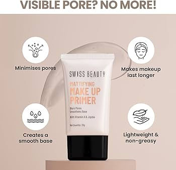 Thumbnail: SWISS BEAUTY Mattifying Makeup Primer Oil-Free, Base Primer