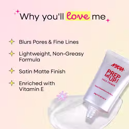 Thumbnail: NYKAA Prep Me Up! Face Primer - 30 g transparent Formula for Smooth Skin