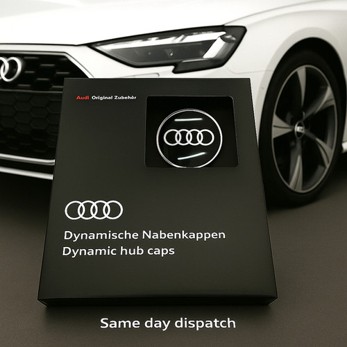 Audi A3 Genuine Dynamic Floating Center Hub Cap Black Glossy